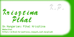 krisztina plhal business card